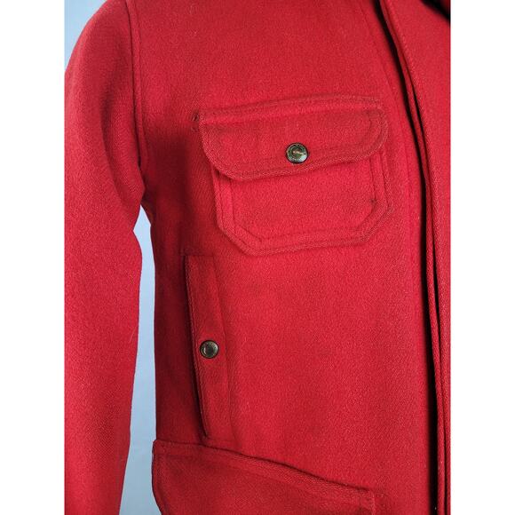 1940-50s Woolrich Red Wool Hunting Jacket Men's Sz 38 (M) - Picture 4 of 13